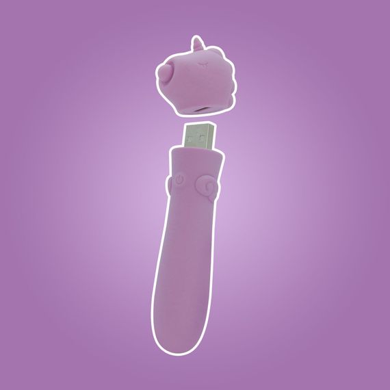 Вібратор-єдиноріжка Unihorn USB Bullet – Karma Lilac, віброкуля, USB-зарядка, 10 режимів | Зображення 7