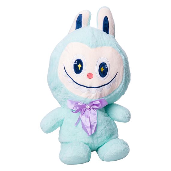 Дитяча м'яка іграшка Лабубу з пледом 54 см плюшева М'ятна ТМ COLORFUL HOME LAB3M | Зображення 2