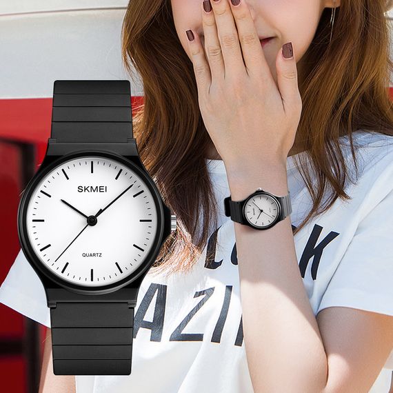 Жіночий годинник Skmei 1419BKWT Black White | Зображення 2