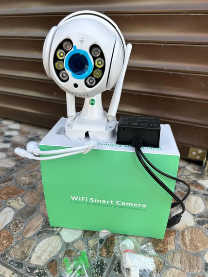 Вулична камера UKC Відеоспостереження WIFI IP бездротова зовнішня поворотна V380 Pro з блоком живлення | Зображення 3