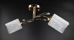 Люстра стельова на 2 лампочки 25565 Золото 25х20х57 см.