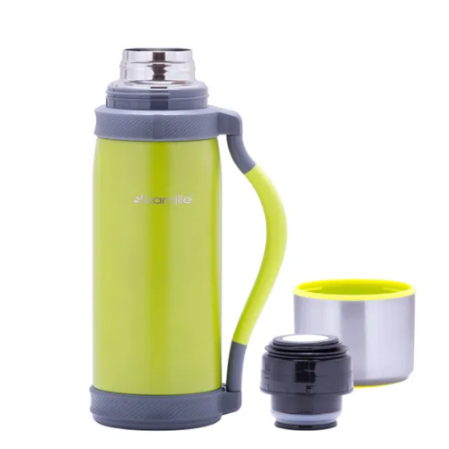 Термос 1200мл з нерж.сталі (блакитний, фіолет., Оранж., Салат.) KAMILLE | Зображення 7