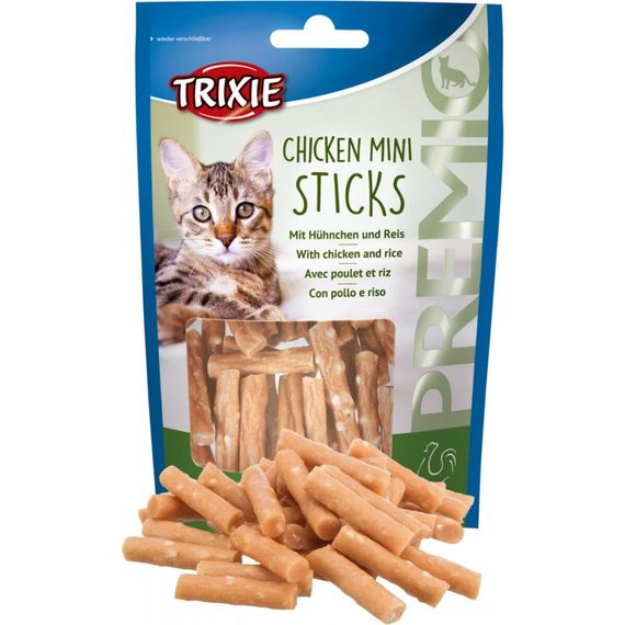 Ласощі Trixie Premio Chicken Mini Sticks для котів мініпалички з куркою та рисом 50 г | Зображення 2
