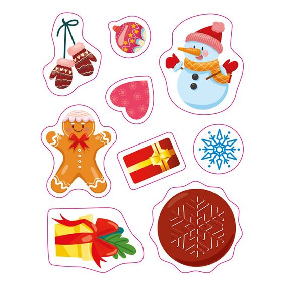 Вітальна листівка "З Новим роком!" 1012004 з наліпками | Зображення 1