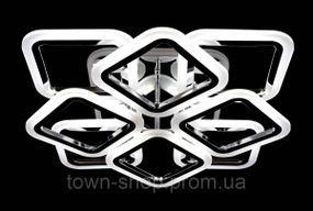 Люстра потолочная LED с пультом A2400/4+4S-RGB-ch Хром 11х50х50 см.