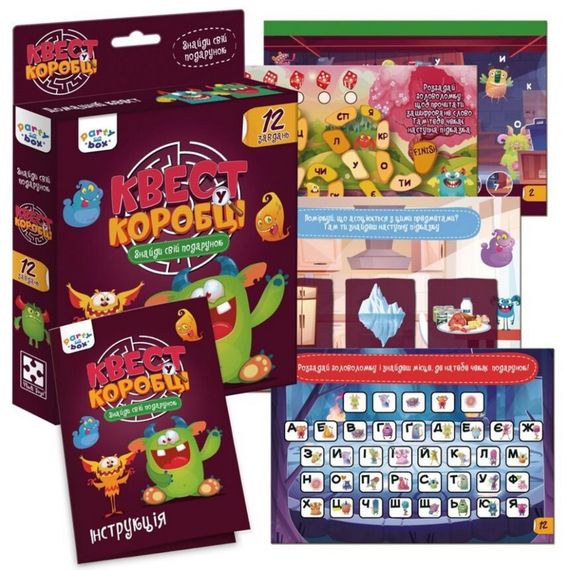 Настільна гра "Квест у коробці Монстри" VT5902-02 інструкція 12 карток з завданнями | Зображення 2