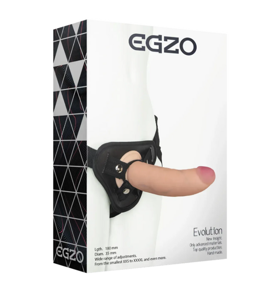 Страпон жіночий EGZO Evolution STR001 (18 см х 3,5 см) Sex Aura | Зображення 1