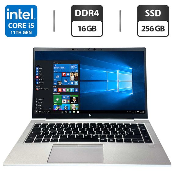 Ультрабук HP EliteBook 840 Aero G8 / 14" (1920x1080) IPS / Intel Core i5-1145G7 (4 (8) ядра по 4.4 GHz) / 16 GB DDR4 / 256 GB SSD M.2 / Intel Iris Xe Graphics / WebCam б/у