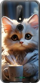 Чохол на Nokia 6.1 Plus Білий кіт "5646u-1539-2448"