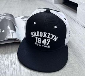 Кепка снепбек (Snapback)  Brooklyn 1947 NY Чорний з білим 56-61р (9021)