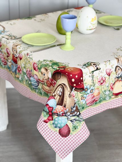 Скатертина гобеленова MAGIC EASTER Limaso, 137х240, Прямокутна, Великодній, Без люрексу, 75% поліестер, 22% бавовна, 3% акрил, Гобелен | Зображення 3