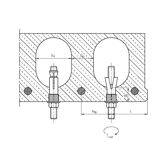 Анкер для пустотних плит перекриття W-HD M10x40мм 53мм | Зображення 2