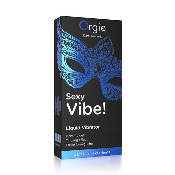 Рідкий вібратор Orgie SEXY VIBE!, 15мл (синій) – Інтенсивне збудження для яскравих інтимних моментів | Зображення 3