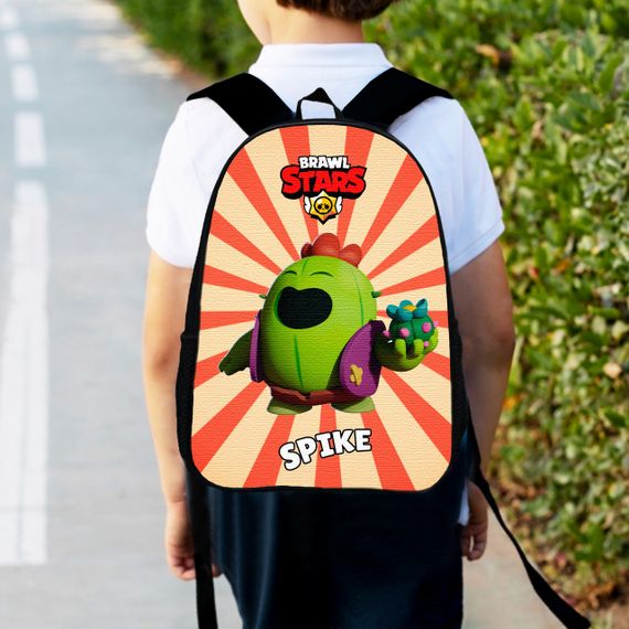 Рюкзак дитячий бравл старс Спайк 34х27см, міський ранець для хлопчика з принтом (00384)