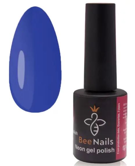 Гель-лак для ногтей Bee Nails 049 (неоновый синий) 8мл | Зображення 1