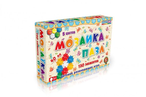 Дитяча мозаїка-пазл №5 1-146, 130 деталей Ø40мм | Зображення 1