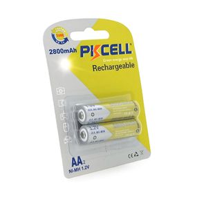 Аккумулятор PKCELL 1.2V AA 2800mAh NiMH Rechargeable Battery, 2 штуки в блистере цена за блистер, Q12