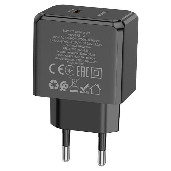 СЗУ HOCO CS13A Ocean PD20W (1USB-C) Black | Зображення 2