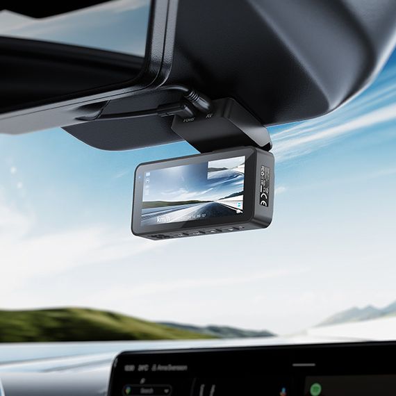 Відеореєстратор Hoco DV12 2K display + GPS (with rear camera) Silver gray | Зображення 7