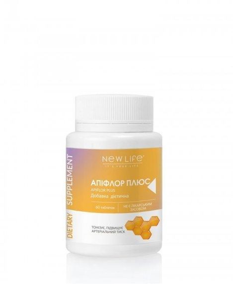 Апіфлор Плюс Нова формула таблетки 500 мг. №60 Тонізують, підвищують тиск.