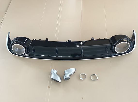 Задний диффузор с насадками на выхлоп RS-Style V-2 (2014-2017) для Ауди A6 C7