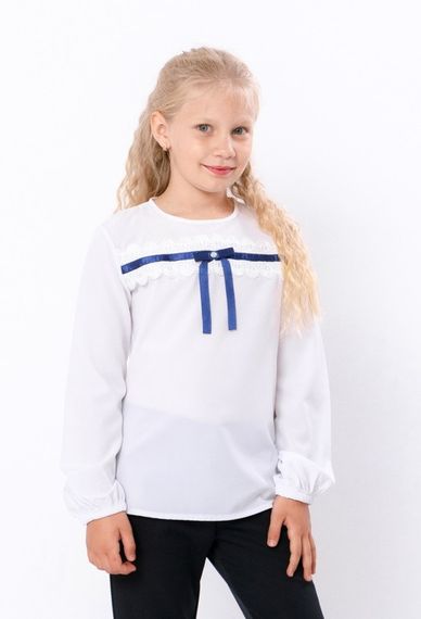 Блуза шкільна з мереживом Носи своє 134 Білий (p-3969-128154) | Зображення 1