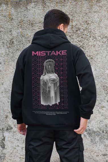Утеплене зіп худі на флісі зіпер з принтом Mistake Without Kane Black | Зображення 1
