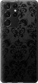 Чохол на Samsung Galaxy S21 Ultra (5G) візерунок чорний із пластику FCh_015153