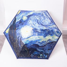 Парасолька механічна Ван Гога «Зоряна ніч» міцна надійна з поліестеру діаметр 91 см HP-23-1BL