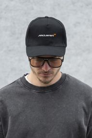 Кепка бейсболка тракер Without з принтом McLaren Black