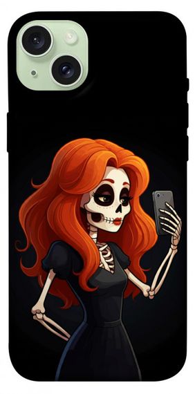 Чохол з картинкою Селфі-скелет для Apple iPhone 15 Plus (6.7")