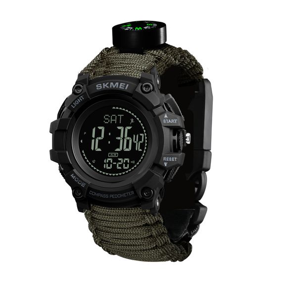 Чоловічий годинник Skmei 1356AGPK Army Green Tactic Compass