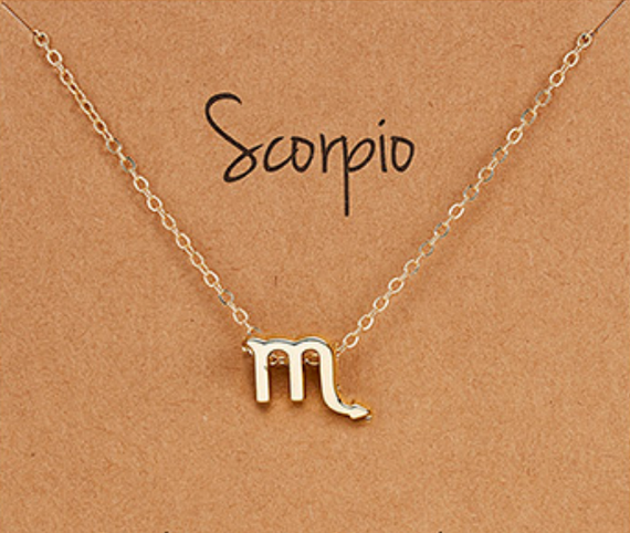Колье Primo с подвеской знак зодиака Scorpio (Скорпион) - Gold | Зображення 1