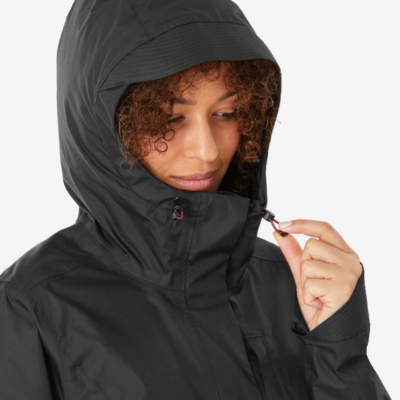 Куртка жіноча NH500 для туризму водонепроникна чорна - M | Зображення 9