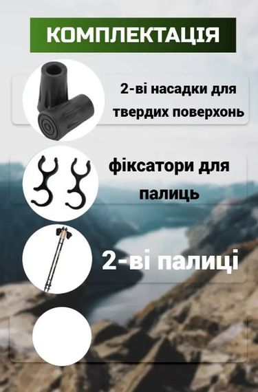 Палиці для скандинавської ходьби PowerPlay 9104 Lykke 80-135 см Black/Green (пара) (PP_9104_LYKKE) | Зображення 4