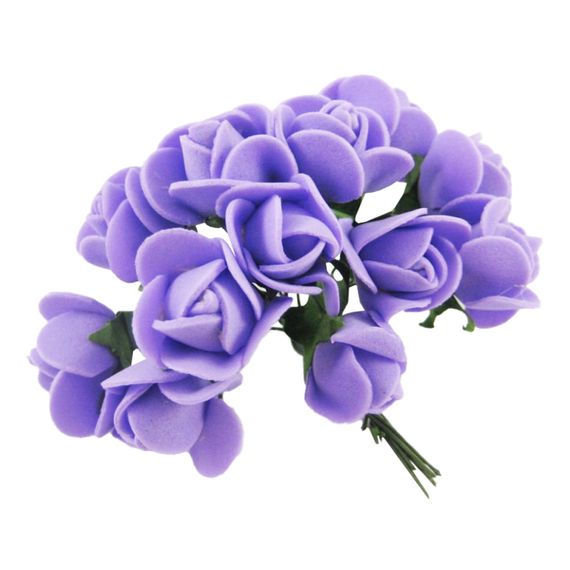 Декоративные розы для творчества KV-728 пучок 12 штук