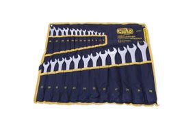 Набор ключей рожково-накидных в чехле CrV 6-28, 30, 32мм (25шт) СИЛА