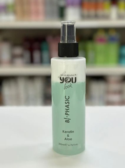 Двухфазный спрей-кондиционер You Look Professional Glamour Bi-Phasic Keratin & Aloe 200 мл | Зображення 2