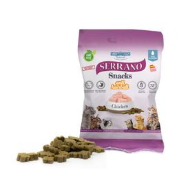 SERRANO Натуральные лакомства для котов 50 г с функцией выведения грудочек шерсти КУРИЦА