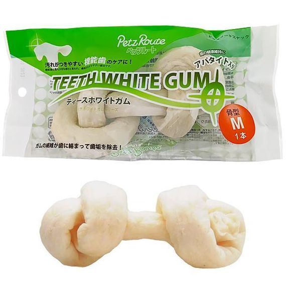 Petz Route Teeth White Gum петс рут кость для чистки зубов жевательное лакомство для собак M | 1 шт. х 114 г