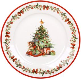 Тарілка порцелянова "Різдвяна Ялинка" Ø19см, кругла