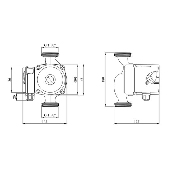 Насос циркуляційний Forwater GPD/UPS 25/8-180 (Grundfos) | Зображення 1