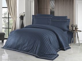 Комплект постельного белья First Choice Deluxe Satin 160х220 см семейный Novel Line Denim