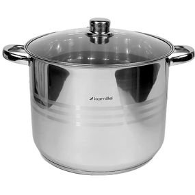 Каструля з кришкою Kamille KM-5405 13 л 28 см срібляста