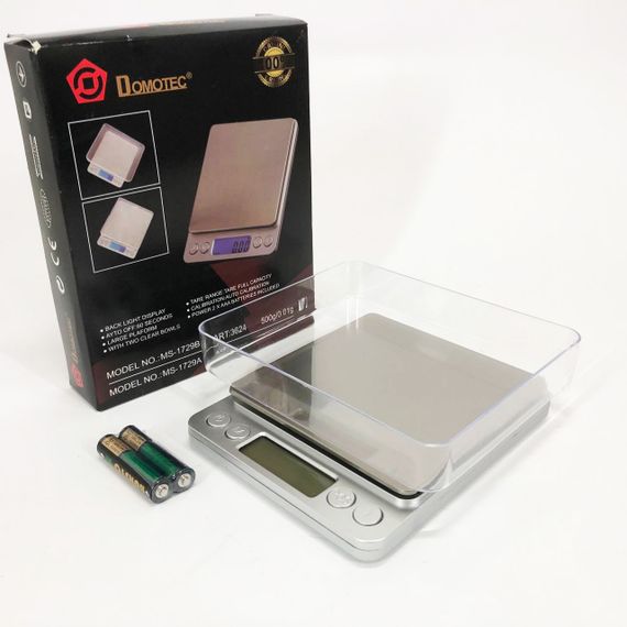 Ваги для ювелірки Domotec MS-1729B 500 г, Кишенькові ваги на батарейках Високоточні CK-93 | Зображення 7