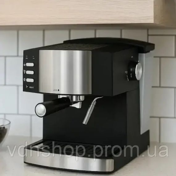 Кофеварка 1,6л 850Вт Domotec MS 113 Черная | Зображення 1