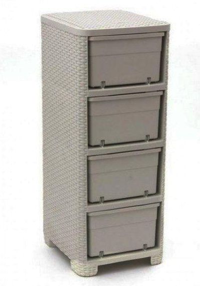 Комод пластиковый на 4 ящика Curver (Курвер) Style (06605) Кремовый | Зображення 3