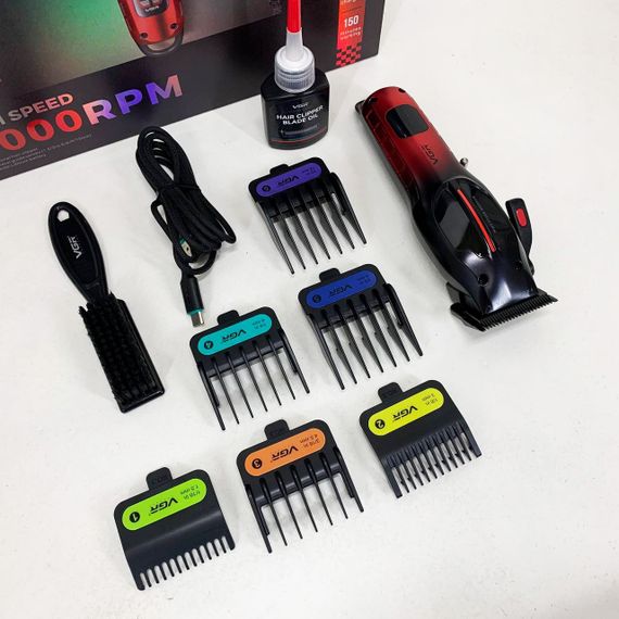 Акумуляторна машинка для стрижки VGR V-026 RED. Колір: червоний | Зображення 3