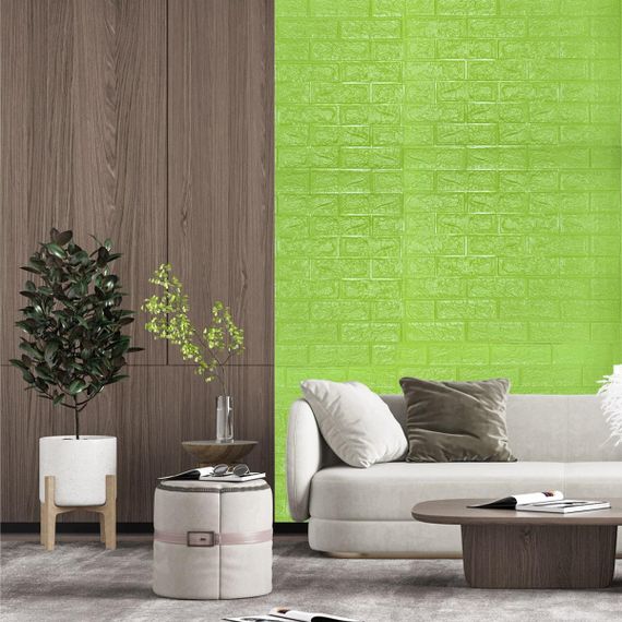 Самоклеюча 3D панель флуоресцентний зелений 700х770х5мм (300-5) SW-00001331 | Зображення 4