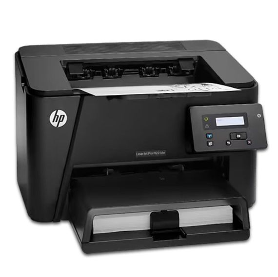 Принтер Б-клас HP LaserJet Pro M201dw / Лазерний монохромний друк / 1200x1200 dpi / A4 / 25 стор./хв / USB 2.0, Ethernet, WiFi / Дуплекс б/в